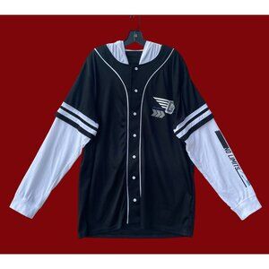 Rue 21 - Men's Long Sleeve Hoodie - White/Black - XXL